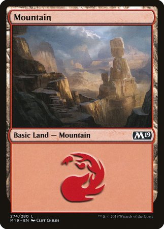 Mountain (274) [Core Set 2019] | Exor Games New Glasgow