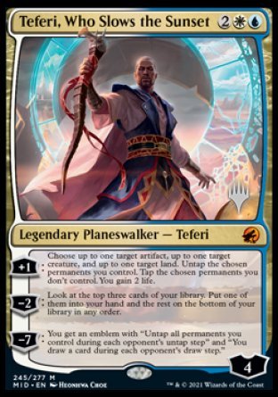 Teferi, Who Slows the Sunset (Promo Pack) [Innistrad: Midnight Hunt Promos] | Exor Games New Glasgow