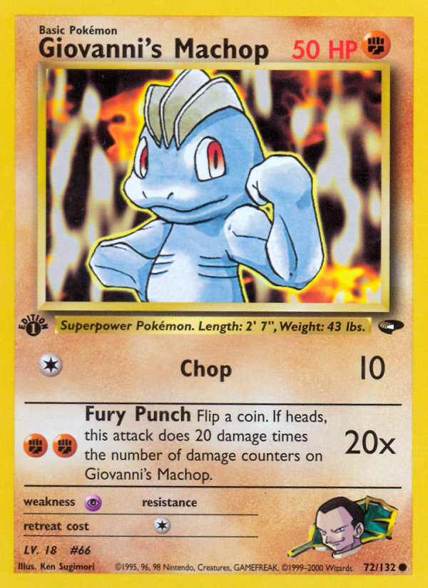 Giovanni's Machop (72/132) [Gym Challenge 1st Edition] | Exor Games New Glasgow