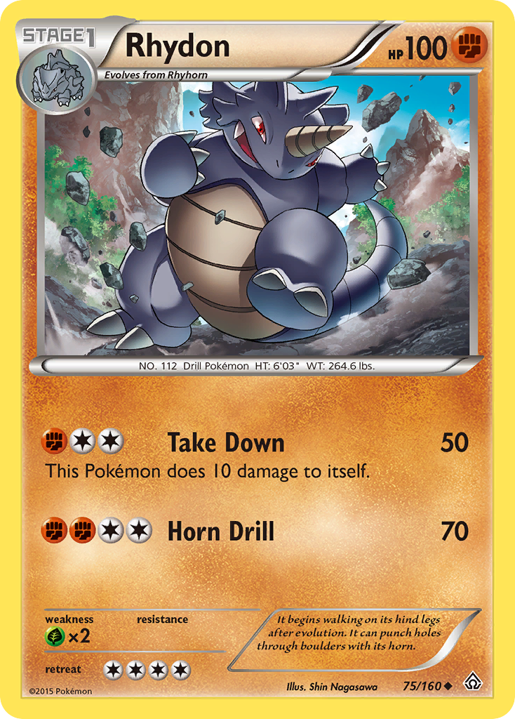 Rhydon (75/160) [XY: Primal Clash] | Exor Games New Glasgow