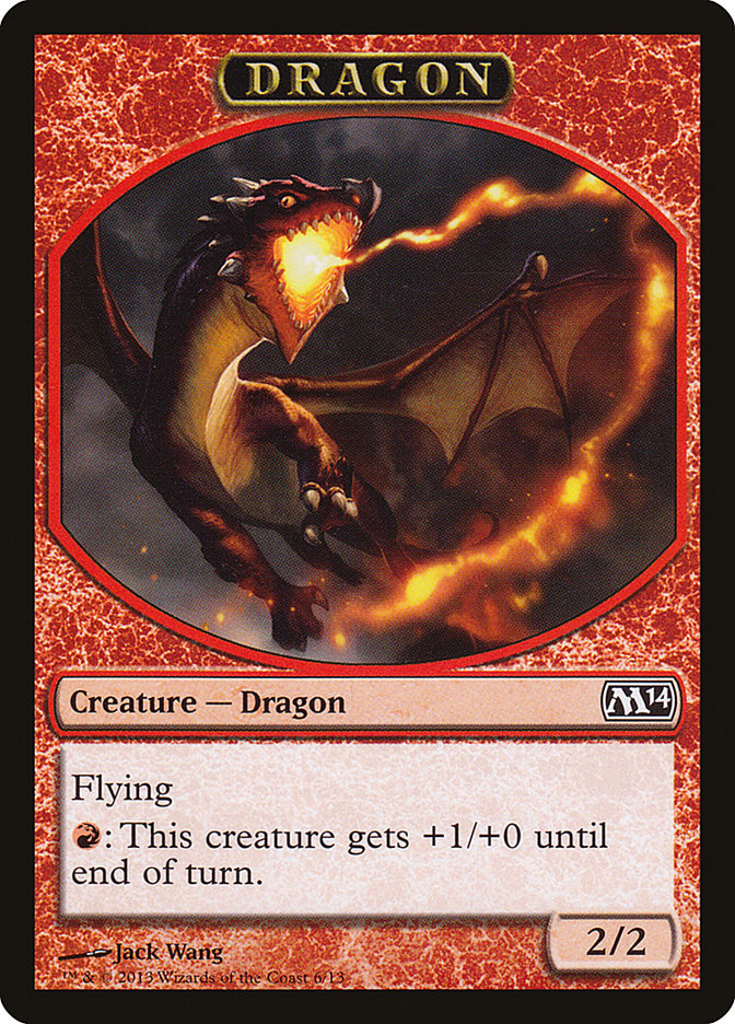 Dragon [Magic 2014 Tokens] | Exor Games New Glasgow