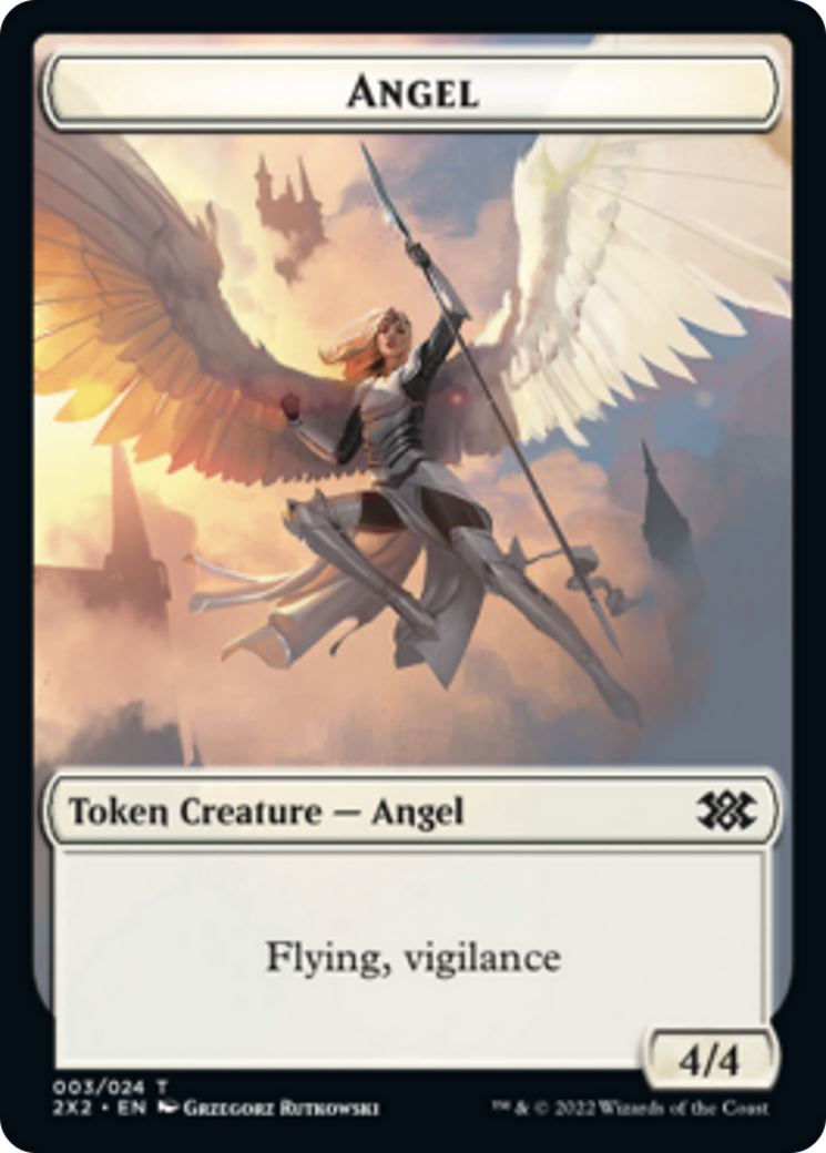 Saproling // Angel Double-sided Token [Double Masters 2022 Tokens] | Exor Games New Glasgow