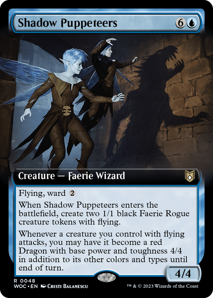 Shadow Puppeteers (Extended Art) [Wilds of Eldraine Commander] | Exor Games New Glasgow