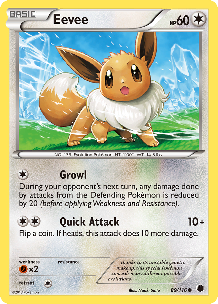 Eevee (89/116) [Black & White: Plasma Freeze] | Exor Games New Glasgow