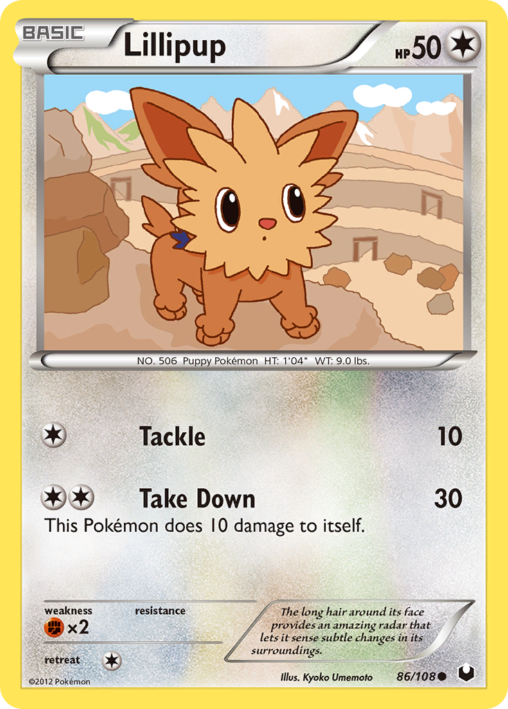 Lillipup (86/108) [Black & White: Dark Explorers] | Exor Games New Glasgow