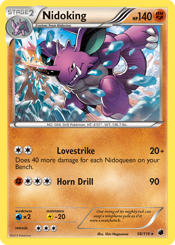 Nidoking (58/116) [Black & White: Plasma Freeze] | Exor Games New Glasgow