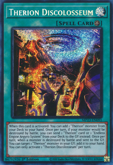 Therion Discolosseum [MP23-EN091] Prismatic Secret Rare | Exor Games New Glasgow