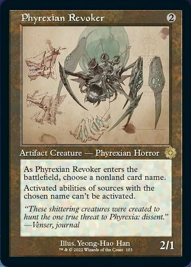 Phyrexian Revoker (Retro Schematic) [The Brothers' War Retro Artifacts] | Exor Games New Glasgow