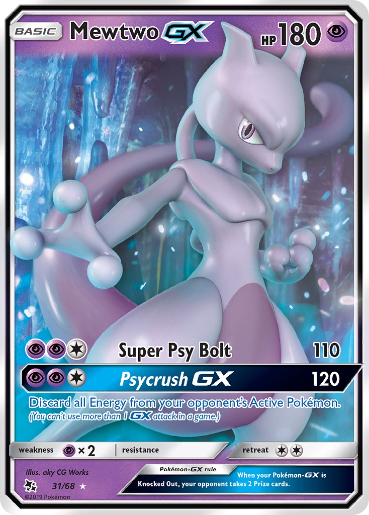 Mewtwo GX (31/68) [Sun & Moon: Hidden Fates] | Exor Games New Glasgow