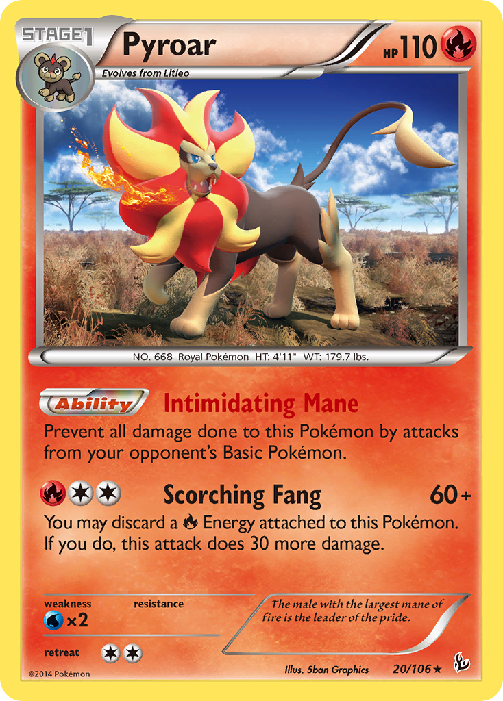 Pyroar (20/106) [XY: Flashfire] | Exor Games New Glasgow