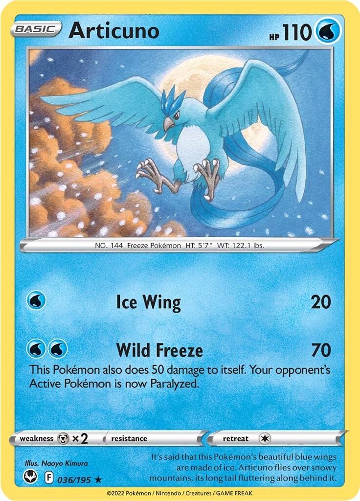 Articuno (036/195) [Sword & Shield: Silver Tempest] | Exor Games New Glasgow