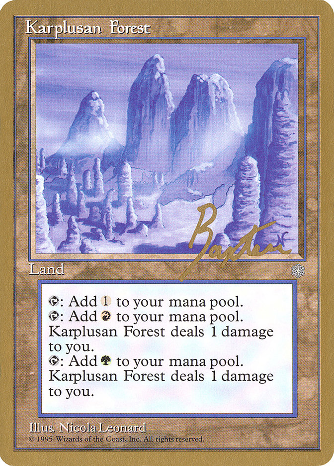 Karplusan Forest (George Baxter) [Pro Tour Collector Set] | Exor Games New Glasgow