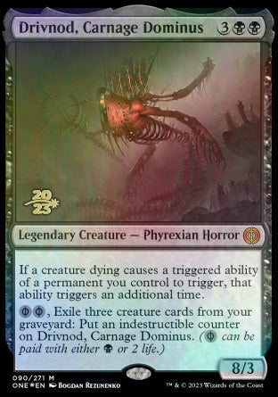 Drivnod, Carnage Dominus [Phyrexia: All Will Be One Prerelease Promos] | Exor Games New Glasgow