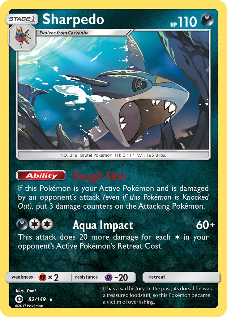 Sharpedo (82/149) (Cosmos Holo) (Blister Exclusive) [Sun & Moon: Base Set] | Exor Games New Glasgow