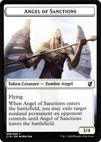 Angel of Sanctions // Horror Double-sided Token [Commander 2019 Tokens] | Exor Games New Glasgow