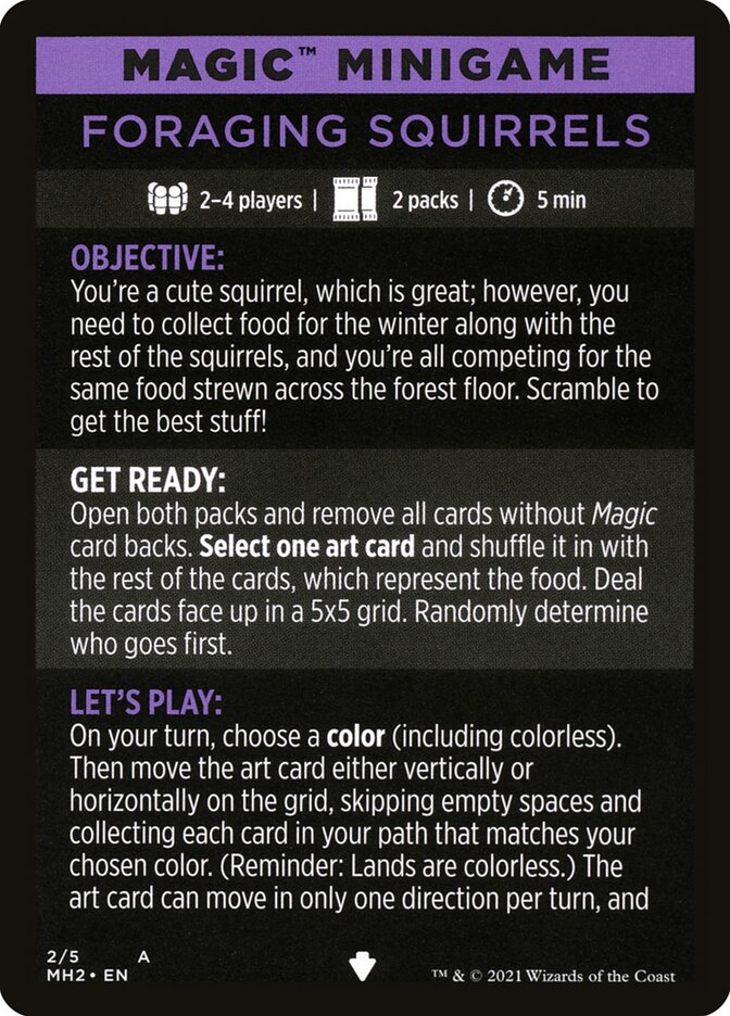 Foraging Squirrels (Magic Minigame) [Modern Horizons 2 Minigame] | Exor Games New Glasgow