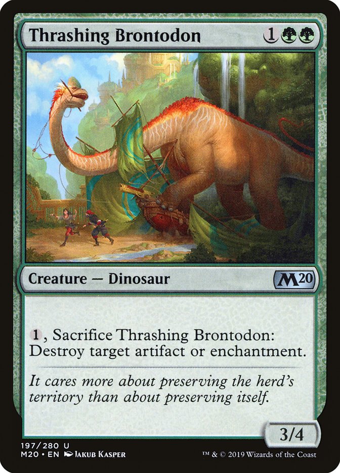 Thrashing Brontodon [Core Set 2020] | Exor Games New Glasgow