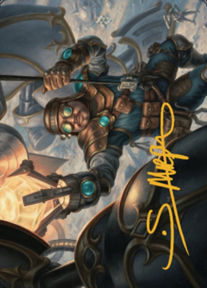 Powerstone Engineer Art Card (Gold-Stamped Signature) [The Brothers' War Art Series] | Exor Games New Glasgow