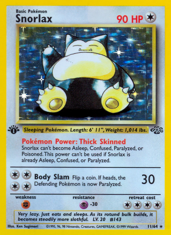 Snorlax (11/64) [Jungle 1st Edition] | Exor Games New Glasgow