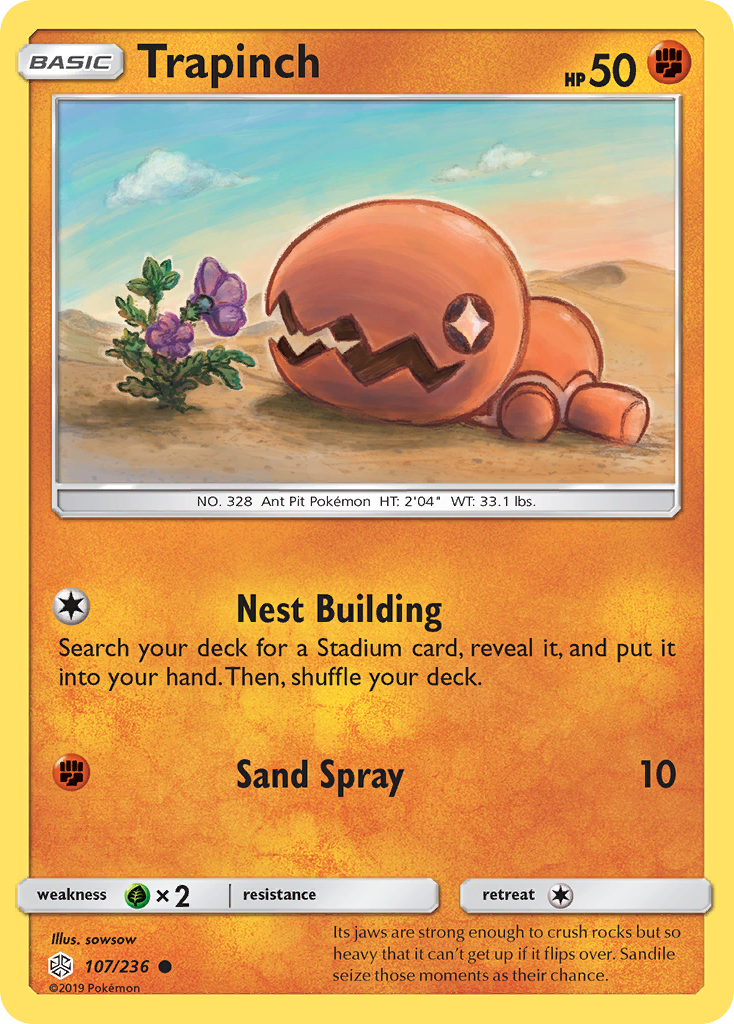 Trapinch (107/236) [Sun & Moon: Cosmic Eclipse] | Exor Games New Glasgow