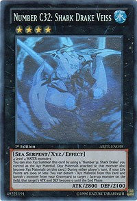 Number C32: Shark Drake Veiss [ABYR-EN039] Ghost Rare | Exor Games New Glasgow