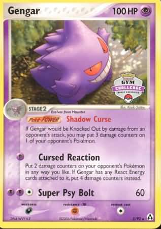 Gengar (5/92) (Gym Challenge) [EX: Legend Maker] | Exor Games New Glasgow