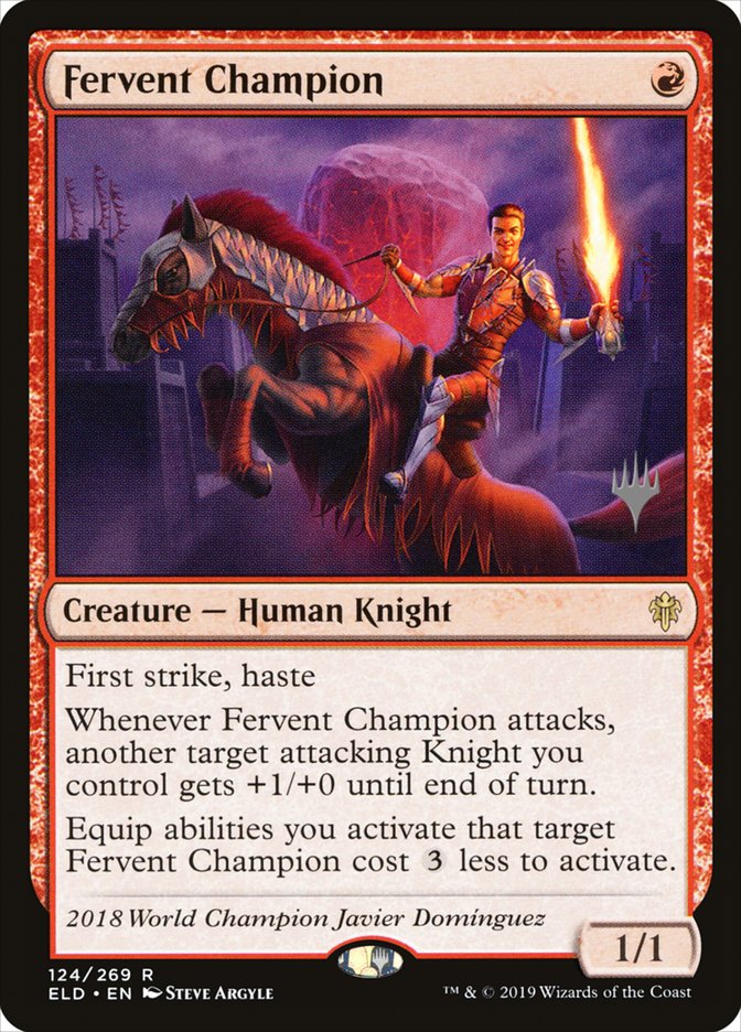 Fervent Champion (Promo Pack) [Throne of Eldraine Promos] | Exor Games New Glasgow