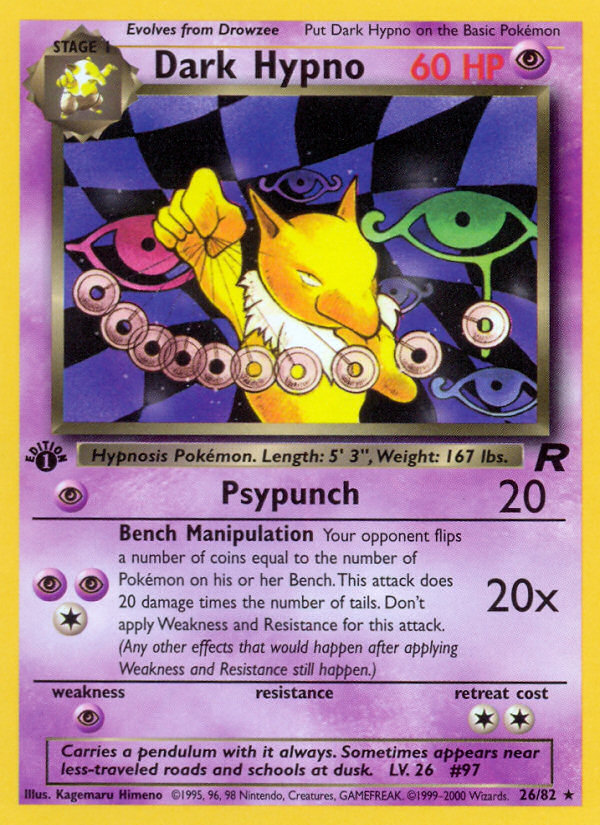 Dark Hypno (26/82) [Team Rocket 1st Edition] | Exor Games New Glasgow