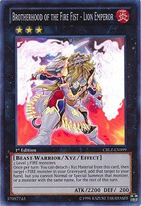 Brotherhood of the Fire Fist - Lion Emperor [CBLZ-EN099] Super Rare | Exor Games New Glasgow