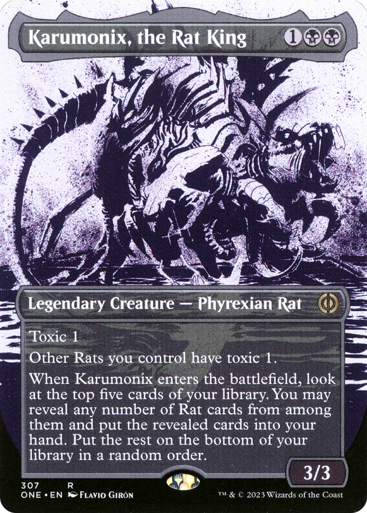 Karumonix, the Rat King (Borderless Ichor) [Phyrexia: All Will Be One] | Exor Games New Glasgow