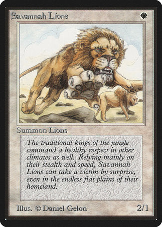 Savannah Lions [Limited Edition Beta] | Exor Games New Glasgow