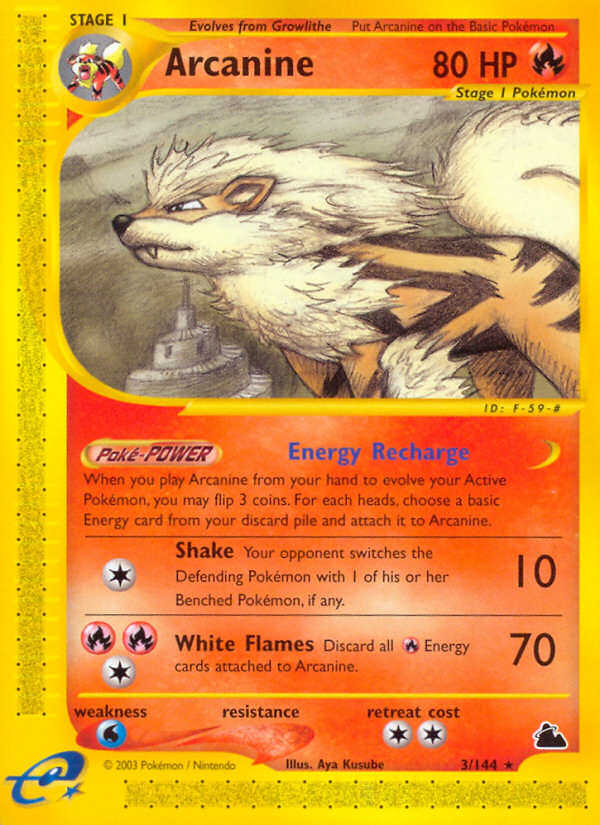 Arcanine (3/144) [Skyridge] | Exor Games New Glasgow