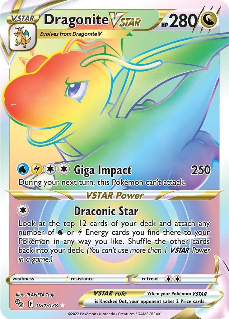 Dragonite VSTAR (081/078) [Pokémon GO] | Exor Games New Glasgow