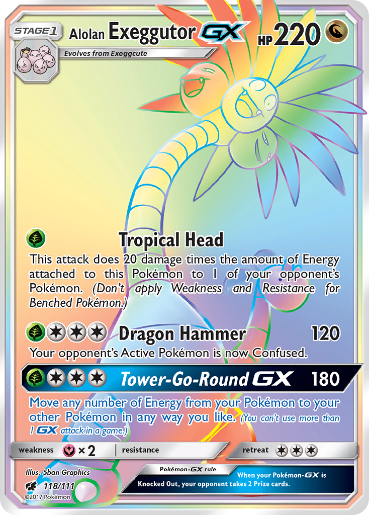 Alolan Exeggutor GX (118/111) [Sun & Moon: Crimson Invasion] | Exor Games New Glasgow