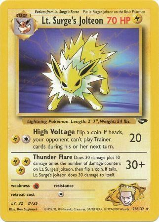 Lt. Surge's Jolteon (28/132) [Gym Challenge Unlimited] | Exor Games New Glasgow