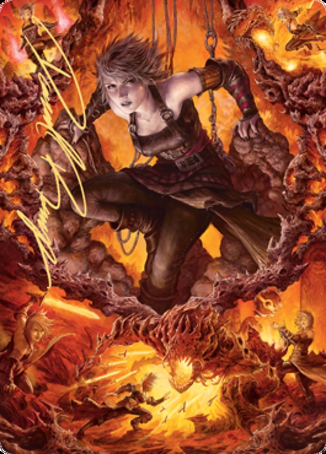 Nahiri, Heir of the Ancients 2 Art Card (Gold-Stamped Signature) [Zendikar Rising Art Series] | Exor Games New Glasgow