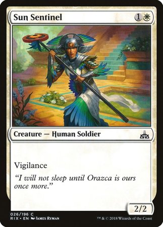 Sun Sentinel [Rivals of Ixalan] | Exor Games New Glasgow