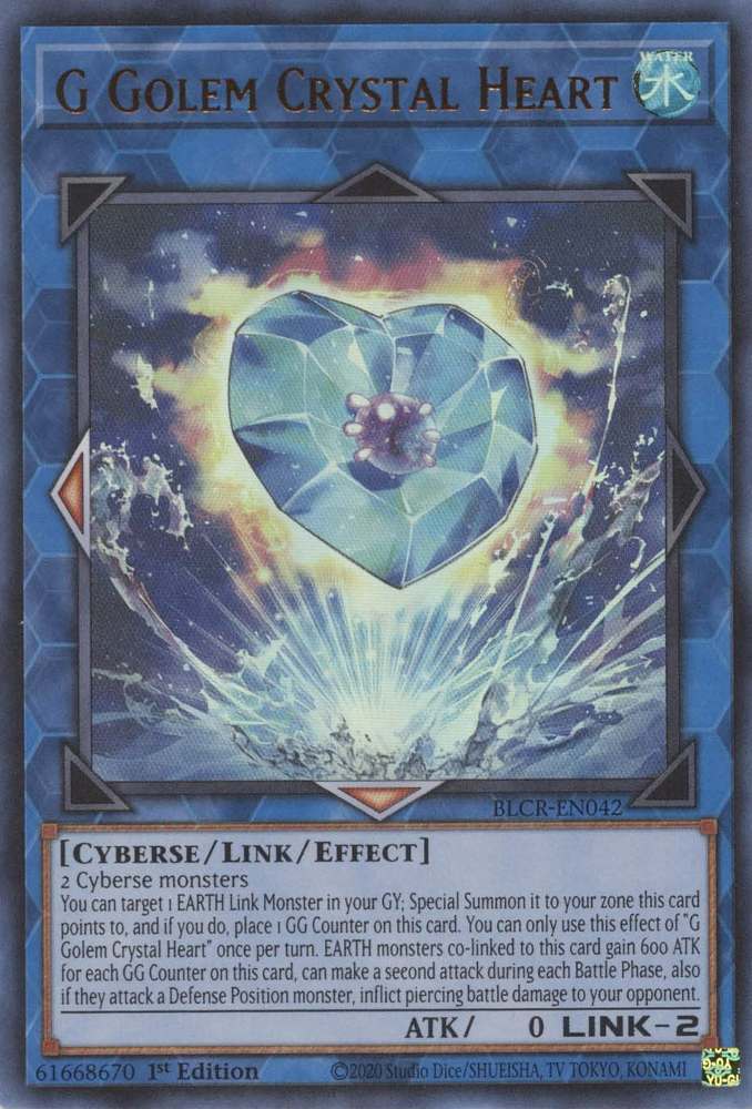 G Golem Crystal Heart [BLCR-EN042] Ultra Rare | Exor Games New Glasgow