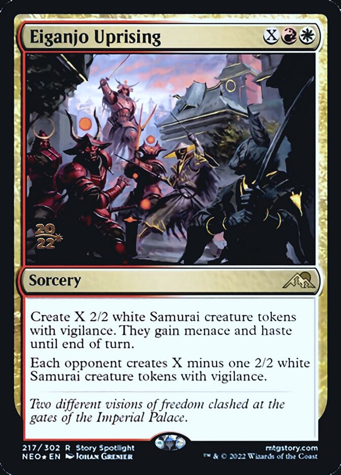 Eiganjo Uprising [Kamigawa: Neon Dynasty Prerelease Promos] | Exor Games New Glasgow