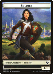 Human Soldier (005) // Drake Double-sided Token [Commander 2020 Tokens] | Exor Games New Glasgow