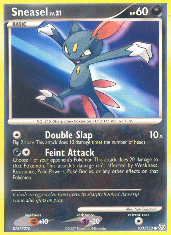 Sneasel (100/130) [Diamond & Pearl: Base Set] | Exor Games New Glasgow