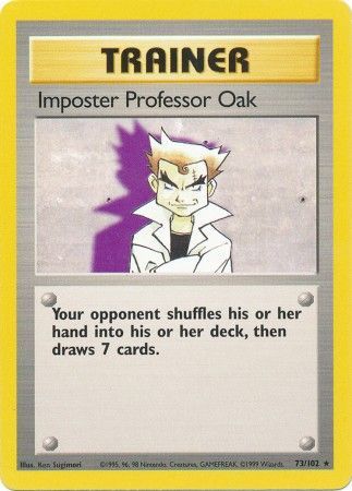 Imposter Professor Oak (73/102) [Base Set Unlimited] | Exor Games New Glasgow