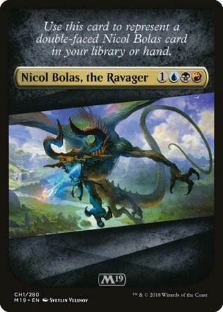 Checklist Card - Core Set 2019 (Nicol Bolas, the Ravager) [Core Set 2019 Tokens] | Exor Games New Glasgow