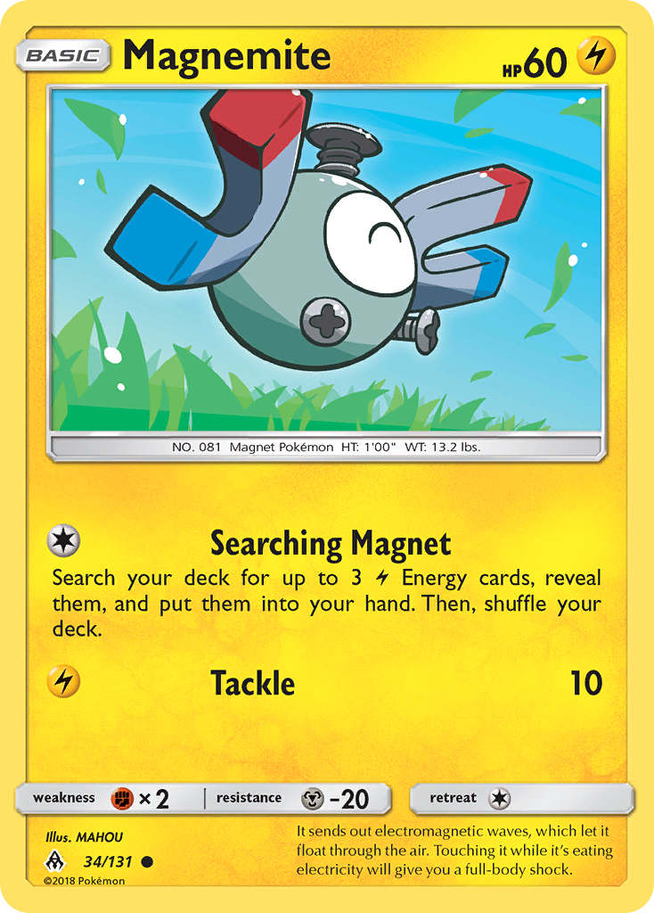 Magnemite (34/131) [Sun & Moon: Forbidden Light] | Exor Games New Glasgow