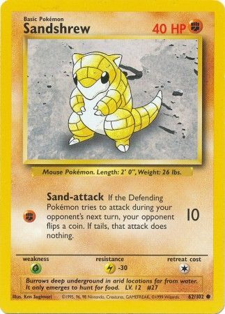 Sandshrew (62/102) [Base Set Unlimited] | Exor Games New Glasgow