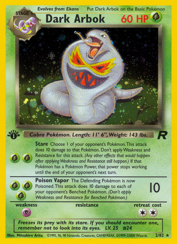 Dark Arbok (2/82) [Team Rocket 1st Edition] | Exor Games New Glasgow