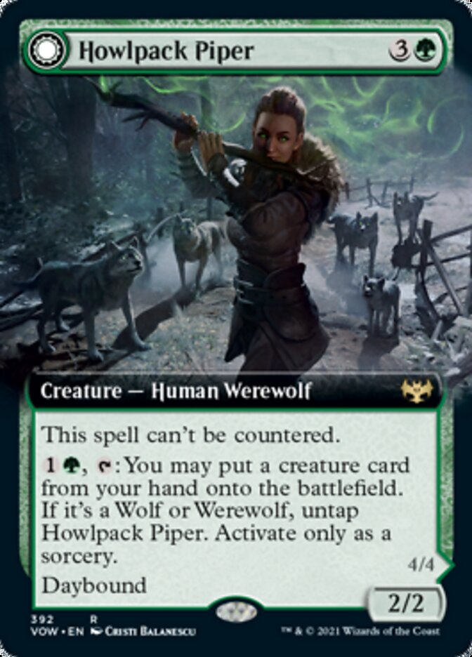 Howlpack Piper // Wildsong Howler (Extended) [Innistrad: Crimson Vow] | Exor Games New Glasgow