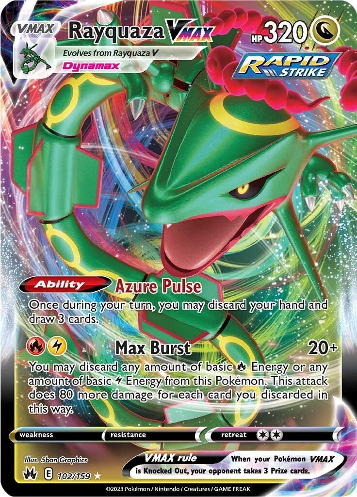 Rayquaza VMAX (102/159) (102) [Sword & Shield: Crown Zenith] | Exor Games New Glasgow