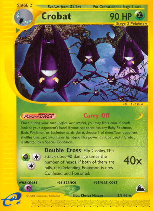 Crobat (6/144) [Skyridge] | Exor Games New Glasgow