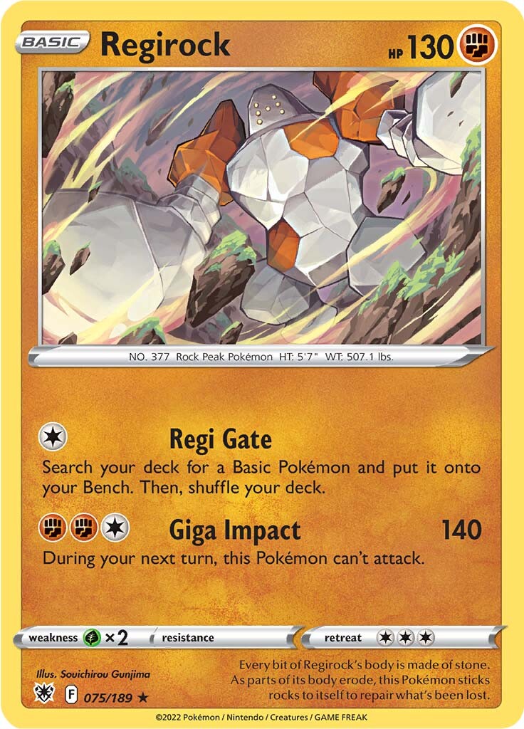 Regirock (075/189) [Sword & Shield: Astral Radiance] | Exor Games New Glasgow